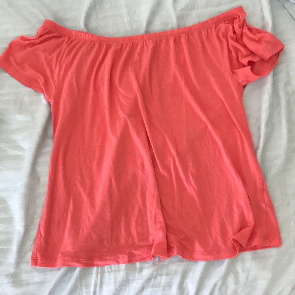 Pink off the shoulder top